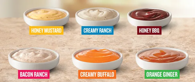 KFC Sauces Menu