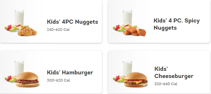 Wendy's Kids’ Meal® Menu