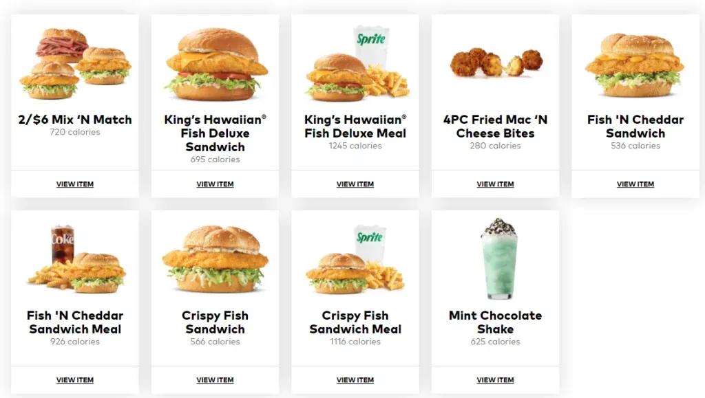 Arby's Limited Time Only Menu