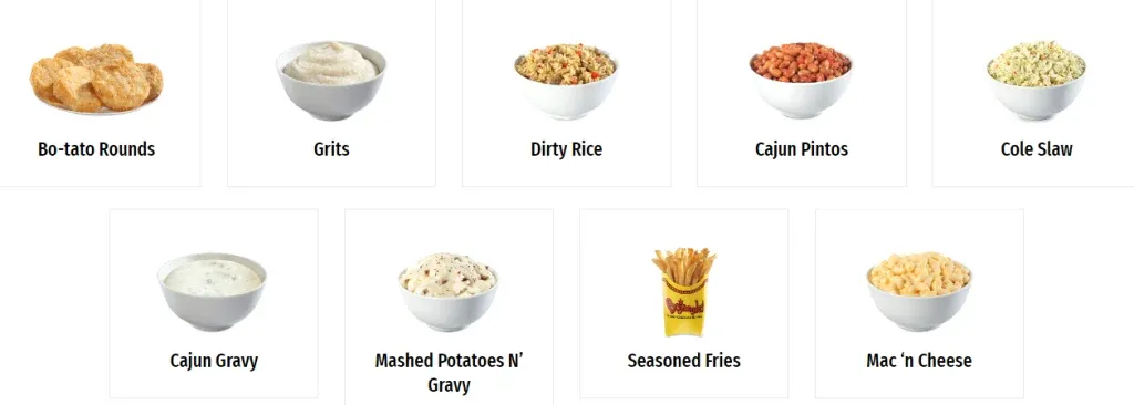 Bojangles Fixins Menu
