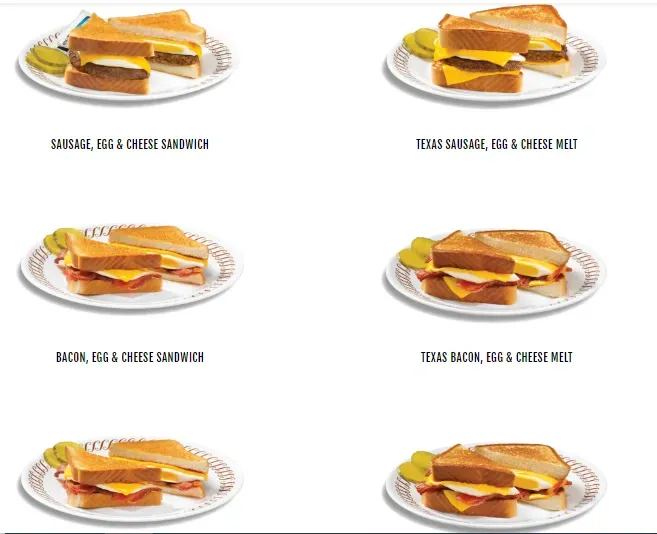 Breakfast Sandwiches & Texas Melts