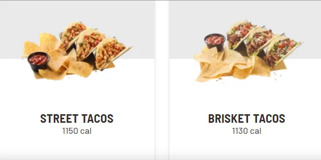 Buffalo Wild Wings Wraps & Tacos Menu