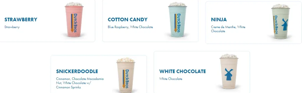 Dutch Bros Dutch Frost Menu