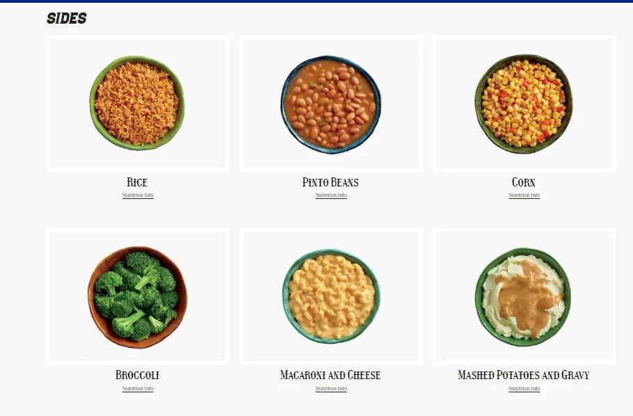 El Pollo Loco Sides, Drinks & More Menu