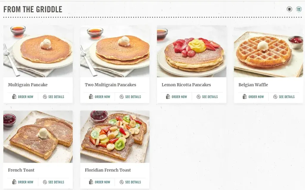 First Watch From the Griddle Menu