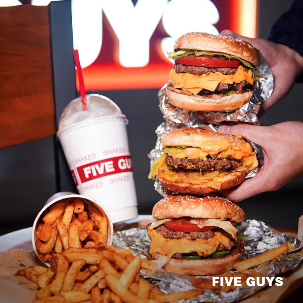 Five Guys Burgers Menu