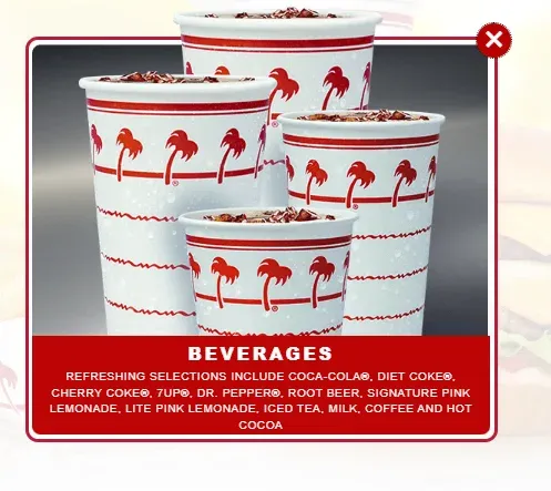 In N Out Burger Drinks Menu