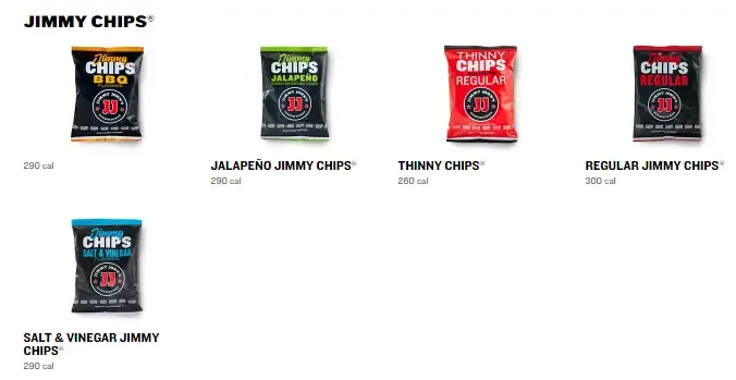 Jimmy John's Sides Menu
