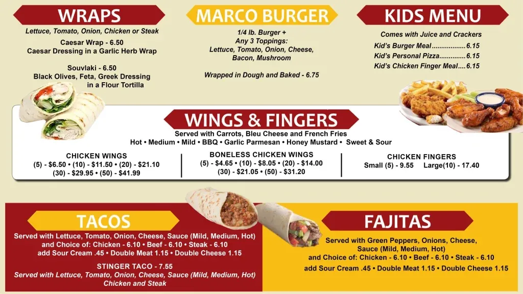 Marco's Pizza Menu