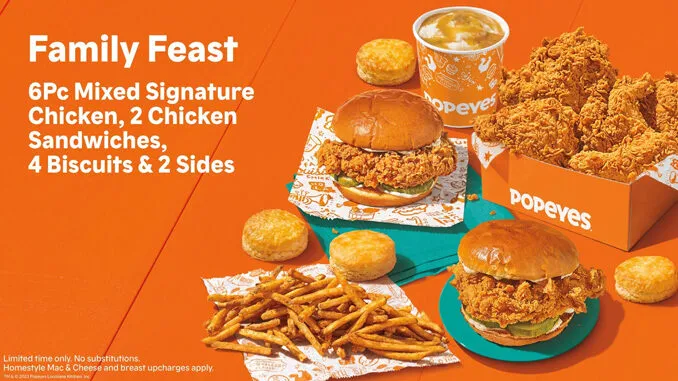 Popeyes Family Meals Menu