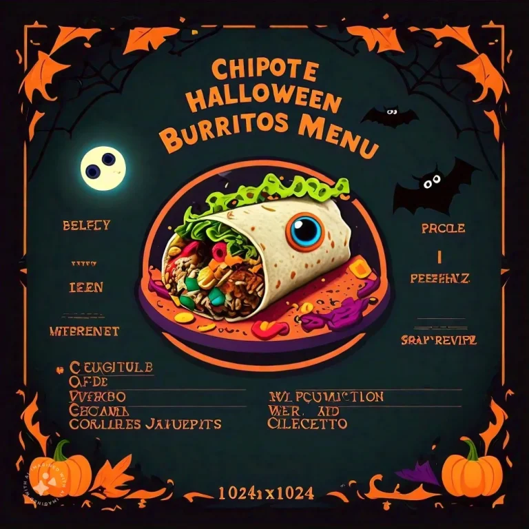 Chipotle Halloween Burritos Menu