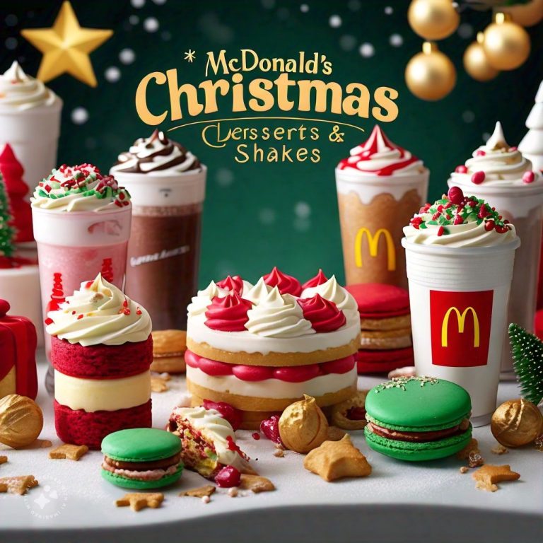 McDonald's Christmas Desserts & Shakes Menu