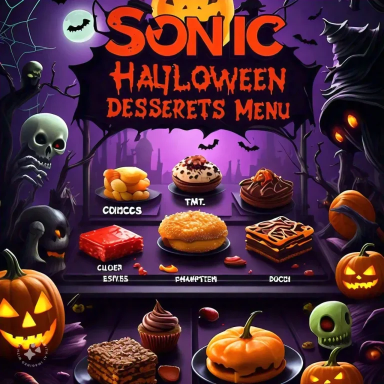 Sonic Halloween Desserts Menu